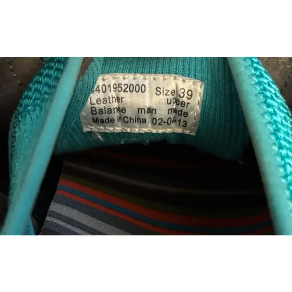 Dansko Elise Suede Comfort Shoes 39 Gray Turquoise 4401952000 US 8.5